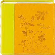 Faux Leather Photo Album Holds 200 4x6 Pictures with Memo Writing