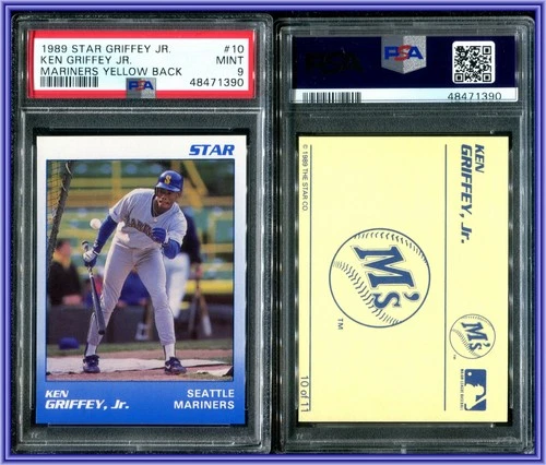 PSA 9 1989 Star Mariners Yellow Back #10 Ken Griffey Jr. RC POP32 Seattle
