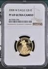 NobleSpirit GOLD 2008 W American Eagle 1/4 Oz NGC PF 69 Ultra Cameo