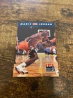 Magic Johnson on Michael Jordan Bulls NBA Basketball 1992 Skybox USA Card #105