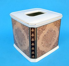 Retired Croscill Townhouse Bathroom Porcelain Kleenex Box Holder tissue cover