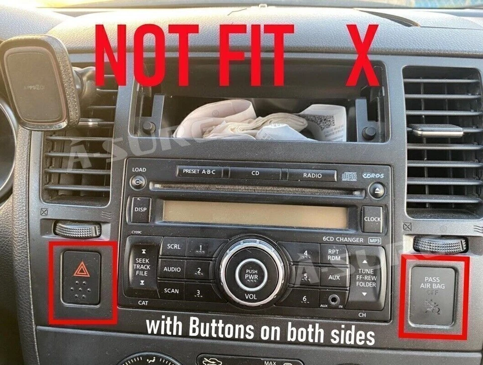 Apple Carplay Para Nissan Versa 2007-2011 9" Coche Radio Estéreo Android 14 GPS Navegación Foto 4 de 4