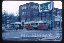 Original Slide Streetcar MBTA Boston PCC 3229 & PCC Cleveland Circle 1976