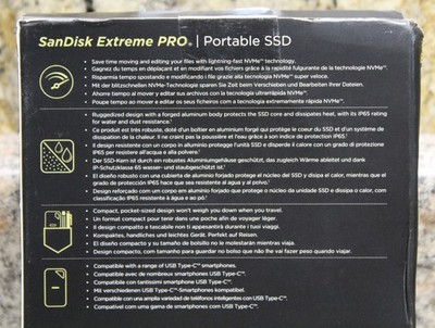SanDisk Extreme PRO V2 4TB USB-C Portable External SSD (SDSSDE81