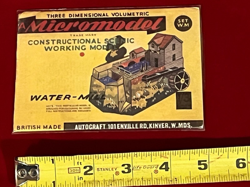 NOS 3D MICROMODELS MINIATURE PAPER MODELS SET #W.M " WATER MILL " COMPLETE-NEW