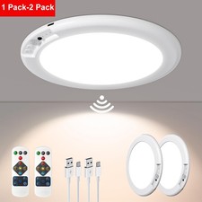 Rechargeable Motion Sensor Ceiling Light with Remote, Battery Operated Wireless