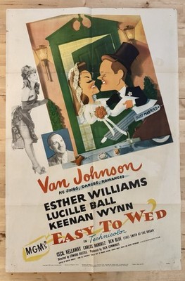 EASY TO WED 1946 1sh MOVIE POSTER Van Johnson Lucille Ball 27x41