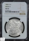 1880 O Micro O Morgan Silver Dollar $1 NGC AU 53