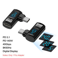 90 Degree USB C Adapter Right Angle U Shape Type C Adapter 40Gbps Data Transfer