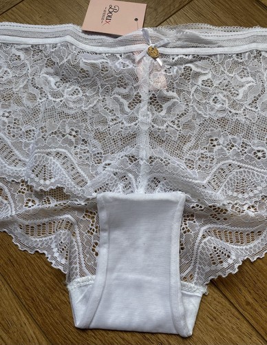 BNWT Boux Avenue White Lace Shorts Underwear Knickers Lingerie Pants Size 12 - Picture 2 of 7