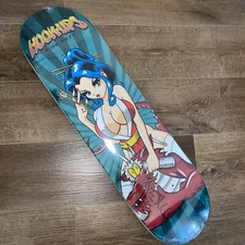 Hook-Ups "Geisha Dragon" Blue Green Skateboard Deck 8.475 Jk Industries Rare