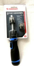 Jobsmart Ratchet Screwdriver Set 13 Piece With Torx & Phillips, Sae Bits Tools 