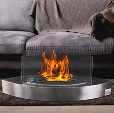 Bio Ethanol Fireplace Heater Red Modern Contemporary Eco Fire