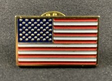 Vintage Ballou Reg'd United States American Flag Pinback - Made in USA