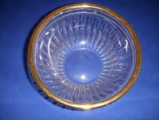 Lead Crystal Candy Bowl with Gold Rim