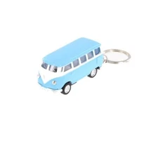 2.5" Kinsmart 1962 Volkswagen Bus Diecast Toy Car Keychain 1:64 Pastel Blue