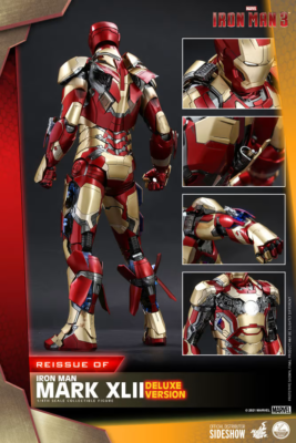 1/4 Scale Iron Man 3 Iron Man Mark XLII Deluxe Reissue Hot Toys