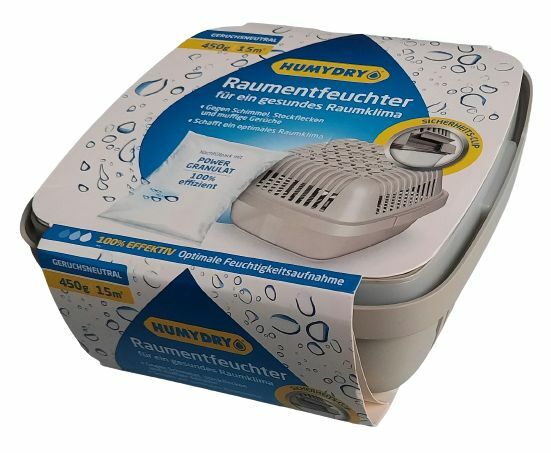 Humydry Raumentfeuchter Starter Set inkl. 450g Granulat für Räume bis zu 15m²