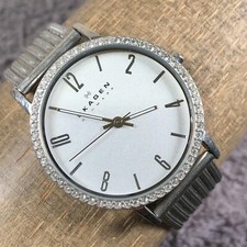 Skagen Denamark Women SKW2284 Dress Pave Bezel Milanese Quartz 32mm Watch 6 1/2"