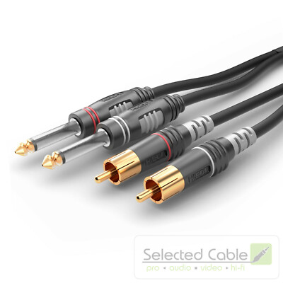 SOMMER CABLE Basic 6m 6,3mm Klinke Adapterkabel auf Cinchstecker | HBA-62C2-0600
