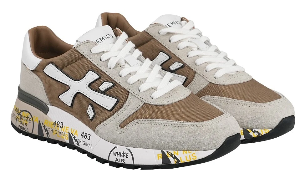 NEW PREMIATA SNEAKERS LEATHER SUEDE PA AND COTTON SIZE 10 US 43 EU PSX22