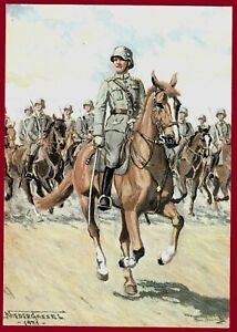 German WW 2 Third Reich postcard WEHRMACHT Cavalry