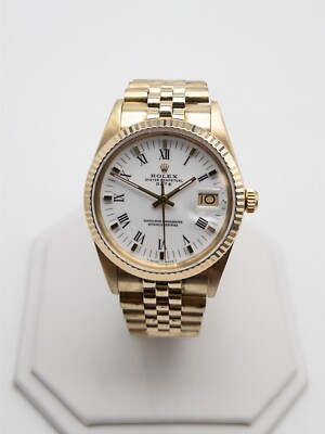 $25,000 ROLEX 34mm DATE Mens 14k Yellow Gold Dress Watch 108g QS SERVICED 15037 | eBay $25,000 ROLEX 34mm DATE Mens 14k Yellow Gold Dress Watch 108g QS SERVICED 15037 | eBay