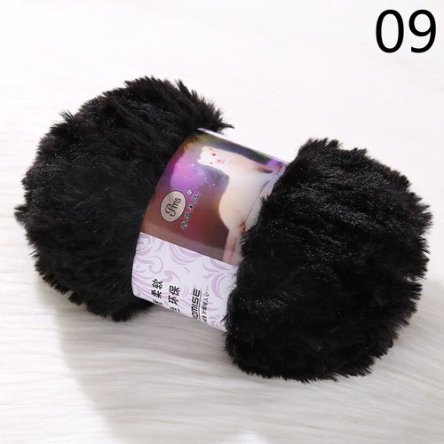 50g weicher Kunstfell Nerz Fleece Mischgarn Faden für Pullover Schal Handstricken - Bild 9 von 36