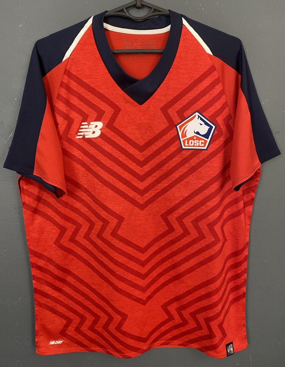 MENS OSC LILLE 2018/2019 HOME SOCCER FOOTBALL SHIRT JERSEY MAILLOT