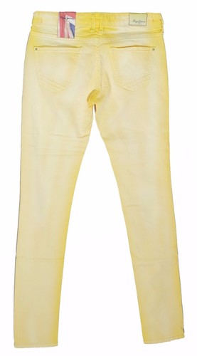 Pepe Jeans Junior Yellow Jeans Used Junior Girl Emery Yellow 16 Years - Picture 4 of 8
