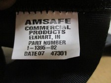 AMSAFE 1-1395-02 Black 3 Inch Wide Lap Seat Belt