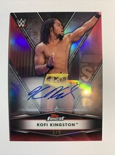 2021 Topps Finest WWE Sole Survivors Auto Autograph Kofi Kingston Red 2/5