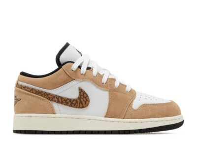 NIKE AIR Jordan 1 Low SE Brown Elephant DZ5368-201 GRADE SCHOOL
