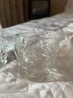Vintage Anchor Hocking EAPC Star Pattern Covered Sugar Bowl Creamer Set 4 Pieces — photo 4