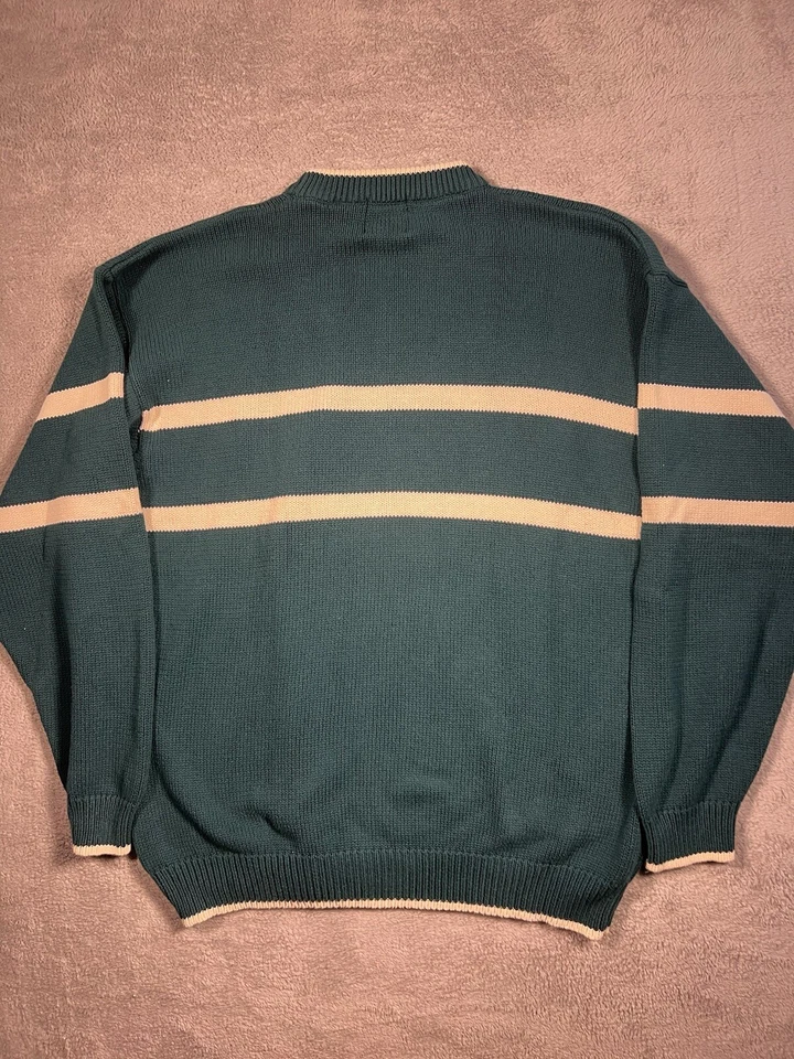 Винтажный хлопковый свитер Traders L вязаный пуловер для гольфа драйверы клюшки дедушка - Изображение 2 из 4