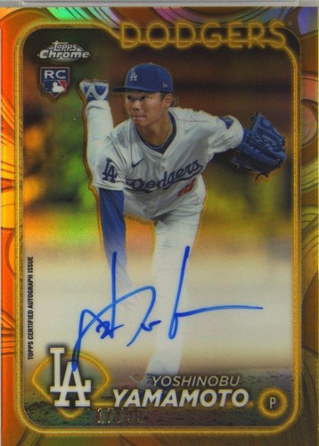 2024 Topps Chrome Gilded - Yoshinobu Yamamoto RC Auto 50/75 🫆PSA