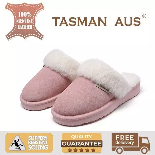 Tasman UGG Slippers/ Scuffs,Aus Sheepskin wool &suede upper,Unisex, nonslip Sole - Picture 4 of 20