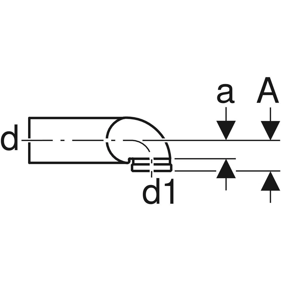 GE PE Anschlussbogen 90Gr für Wand-WC links gekröpft mit Erweiterung d110/110 - Bild 4 von 4