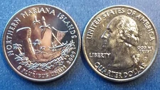 One - 2009 D N. Marianna Island Quarter, Uncirculated from OBW Roll