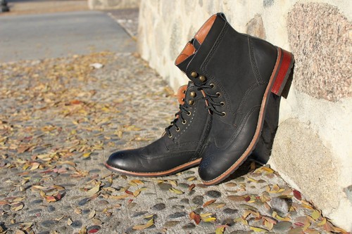 Polar Fox JONAH Herren Perforiert Brogue Hoch Flügelspitze Western Elegant Stiefel - Bild 3 von 18