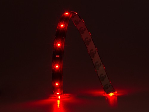 Flexible Led Streifen Stripe 3M Kleber 12V 15 Leds 30cm Wasserdicht Rot SMD - Bild 1 von 2