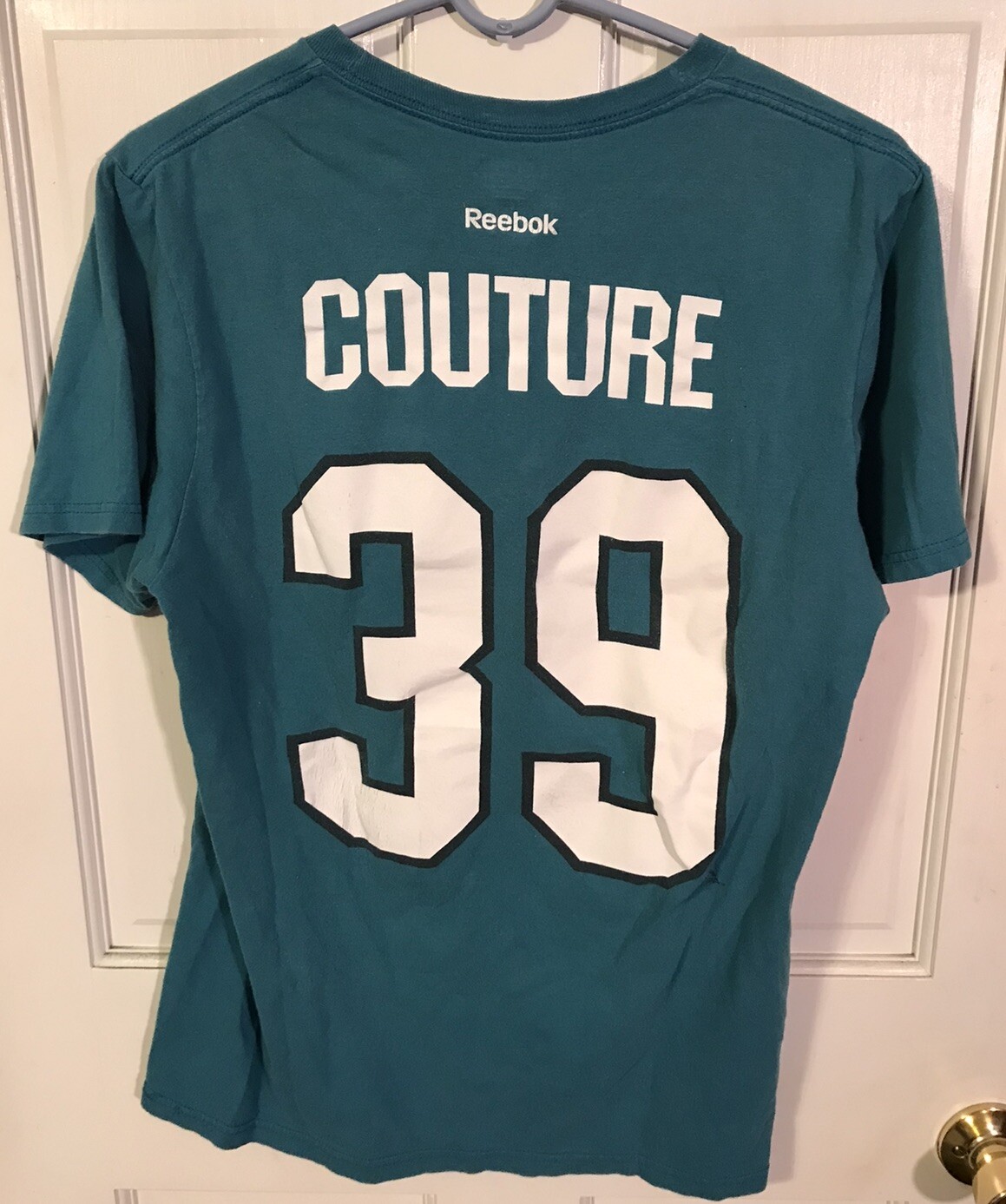 Reebok San Jose Sharks Couture #39 2015 Stadium Series T-Shirt Men Size Med.Grn&