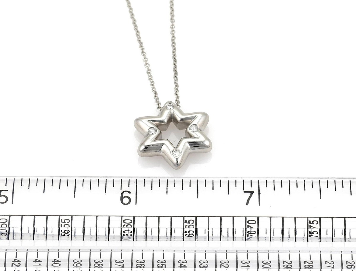 Tiffany & Co. Diamond Platinum Star Necklace | eBay