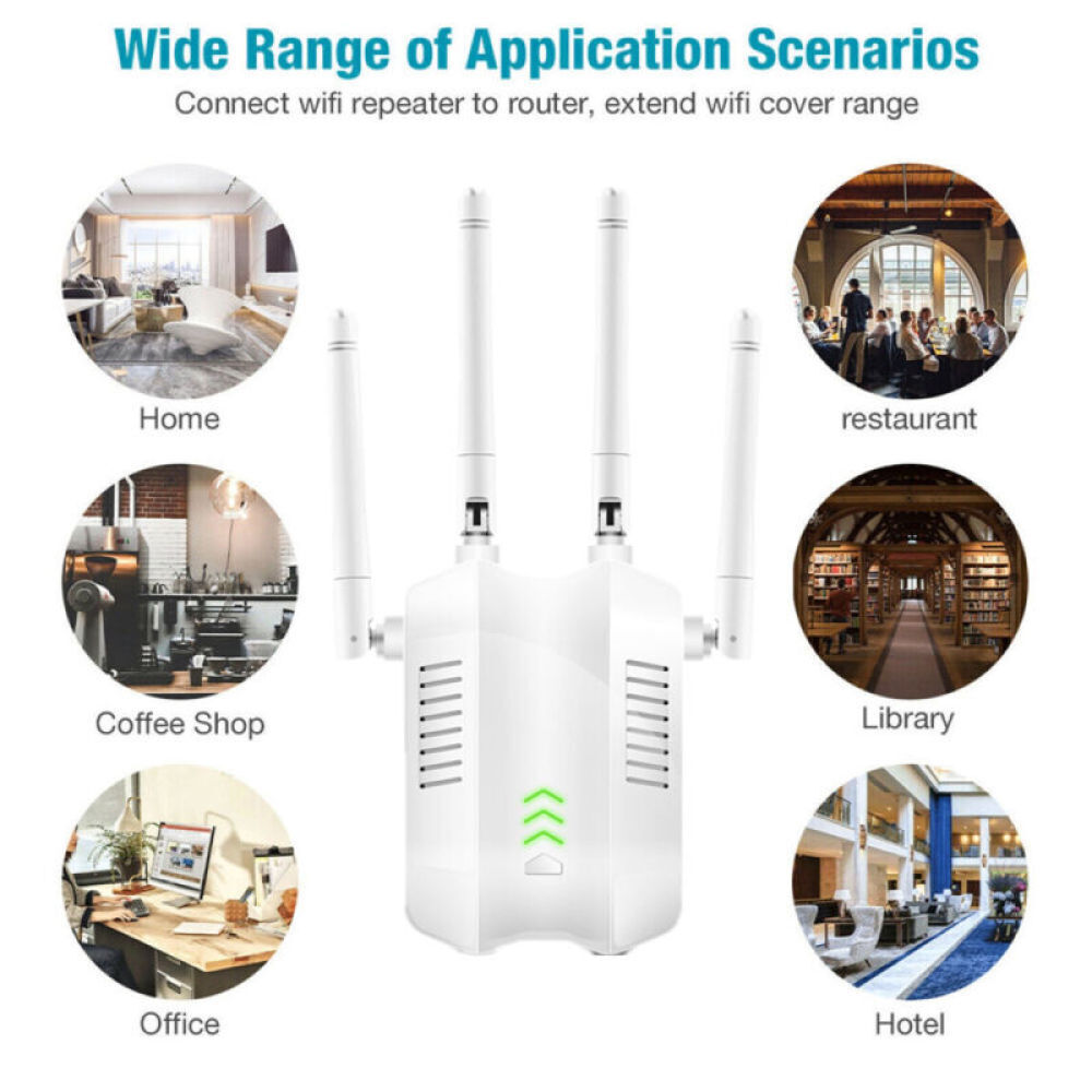 WLAN Repeater Router Range 1200Mbps Wifi Signal Verstärker Access Point Booster