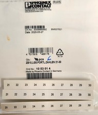 Phoenix Contact  ZB10,LGS:FORTL.ZAHLEN 1053014 #21-30 (Lot of 3)