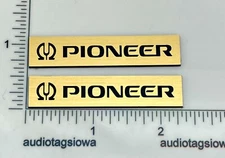 Pioneer Speaker Badge Logo  -Custom Made Incised Gold 58mm 3D PAIR