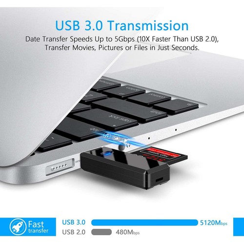 Lector de Tarjetas SD USB 3.0 Micro SD SDHC SDXC MMC Móvil T-FLASH PC Laptop - Imagen 3 de 7