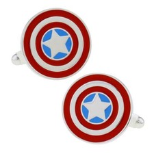 Gemelos Capitán América Cómic Superhéroe Escudo Redondo con BOLSA DE REGALO Boda