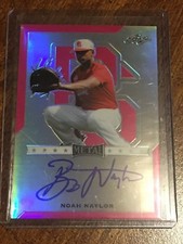 NOAH BO NAYLOR 2017 LEAF PERFECT GAME AUTOGRAPH CARD #2/20 INDIANS 1ST RD PICK