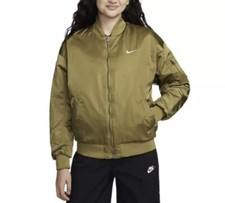 Nike Air Sportswear Reversible Varsity Bomber Jacket Women Size L New DV7876-307